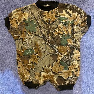 Vintage Baby J TUOHY'S Advantage CAMOUFLAGE ROMPER 24 month Nwot